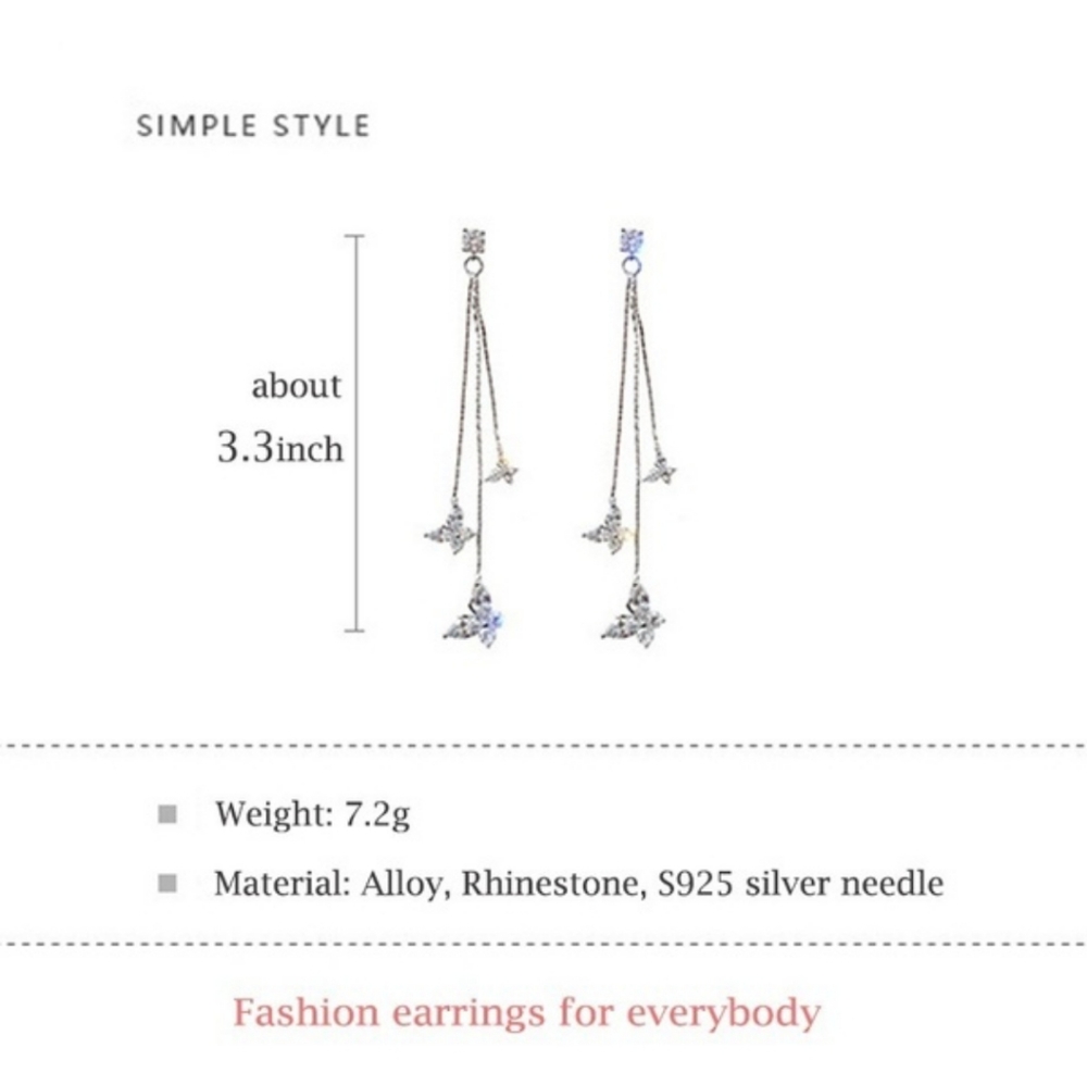 Super cute butterfly earrings - Picture 3 of 4